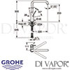 Grohe Essence Single-Lever Sink Mixer Tap Dimensions