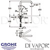 Grohe Essence Single-Lever Sink Mixer Tap Dimensions