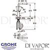 Grohe Essence Single-Lever Sink Mixer Tap Dimensions