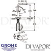 Grohe Essence Single-Lever Sink Mixer Dimensions