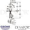 Grohe Essence Single-Lever Kitchen Sink Mixer Dimension