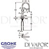 Grohe Essence Single-Lever Sink Mixer Dimensions