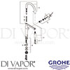 Grohe 30295DC0 Mixer Spare Tech Diagram