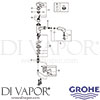 Grohe 30306000 Mixer Spare Tech Diagram