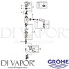 Grohe 30306DC0 Mixer Spare Tech Diagram