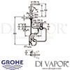 Grohe Essence Foot Control Electronic Single-Lever Sink Mixer Tap Dimensions