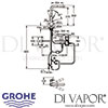Grohe Essence Foot Control Electronic Single-Lever Sink Mixer Tap Dimensions