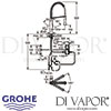 Grohe K7 Foot Control Electronic Single-Lever Sink Mixer Dimensions