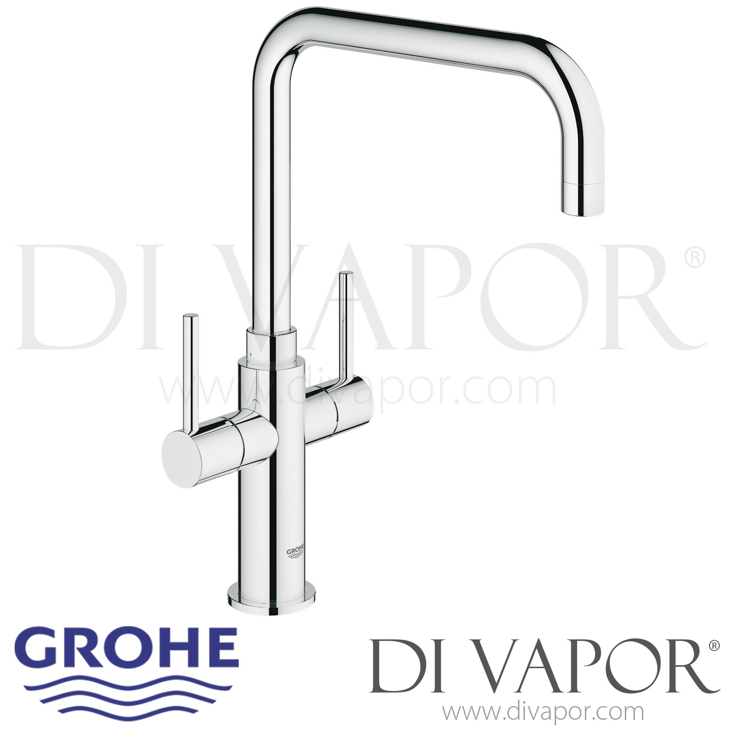 Grohe 30337000 Ambi Cosmopolitan Two Handle Sink Mixer (1/2 Inch