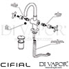 Cifial TX300 Monoblock Washbasin Tap 1F Dimension