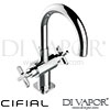 Cifial TX300 Monoblock Washbasin Tap 1F Spare Parts