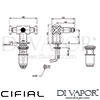 Cifial TX300 Bidet Monoblock 1F Dimensions