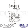 Grohe 31039BK0 Spare Diagram