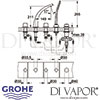 Grohe Ondus 5-Hole Bath Shower Combination Dimensions
