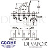 Grohe Ondus 5-Hole Bath Shower Combination Dimensions