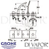 Grohe Ondus 5-Hole Bath Shower Combination Dimensions