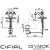 Cifial 31051ED Edwardian Mono Basin Mixer Tap Dimensions