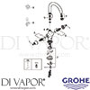 Grohe 31055000 Mixer Spare Diagram