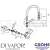 Grohe 31072000 Mixer Spare Tech Diagram
