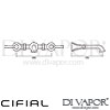 Cifial L Spout Wall-Mounted Washbasin Mixer 3F Dimensions