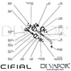 Cifial 31110ED Edwardian 3 Hole Wall Basin Mixer Dimension