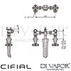 Cifial Hexa Wall-Mounted Washbasin Mixer 3F Dimensions