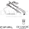 Cifial Wall-Mounted Washbasin Mixer 3F Dimension