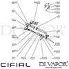 Cifial 31110TB Techno 300 3 Hole Wall Basin Mixer Tap Dimension