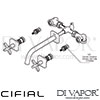 Cifial 31110TX Texa 3 Hole Wall Basin Mixer Tap Dimension