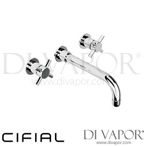 Cifial 31111TB Techno X300 3 Hole Wall Basin Mixer Tap Spare Parts