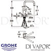 Grohe Eurodisc Cosmopolitan Single-Lever Sink Mixer Dimensions