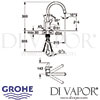 Grohe Eurostyle Cosmopolitan Single-Lever Sink Mixer Dimensions