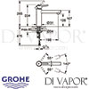 Grohe Concetto Single-Lever Sink Mixer Tap Dimensions