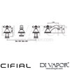 Cifial Edwardian Sink Mixer Tap VDA 3F H C Dimensions