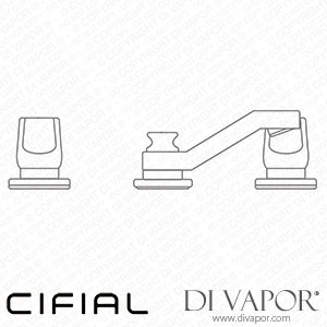 Cifial 31130EL Euroliva 3 Hole Basin Mixer with Pop Up Waste Spare Parts