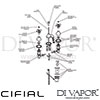 Cifial 31131ED Edwardian 3 Hole Deck Basin Mixer Tap Dimension