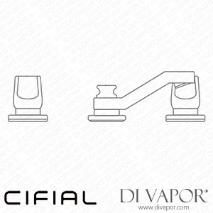 Cifial 31135EL Euroliva 3 Hole Basin Mixer with Drop Chain Spare Parts