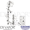Grohe 31137001 Mixer Spare Tech Diagram