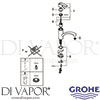 Grohe 31138001 Mixer Spare Tech Diagram