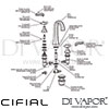 Cifial Hexa High Basin Mixer 3F Dimension