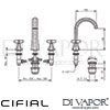 Cifial Hexa High Basin Mixer 3F Dimensions