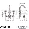 Cifial Hexa High Basin Mixer 3F Dimensions