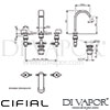 Cifial 31140M3 M3 Sink Mixer 3F Dimensions