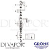 Grohe 31142000 Mixer Spare Tech Diagram
