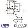 Grohe Eurostyle Cosmopolitan Single-Lever Sink Mixer Tap Dimensions