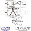 Grohe Eurosmart Cosmopolitan Single-Lever Sink Mixer Dimensions