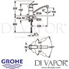 Grohe Eurosmart Cosmopolitan Single-Lever Sink Mixer Dimensions