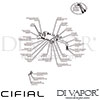 Cifial 31200TB Techno 300 3 Hole Wall Bath Mixer on Plate Dimension