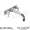 Cifial 31200TB Techno 300 3 Hole Wall Bath Mixer on Plate Spare Parts