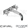 Cifial 31201TB Techno X300 3 Hole Wall Bath Mixer on Plate Spare Parts
